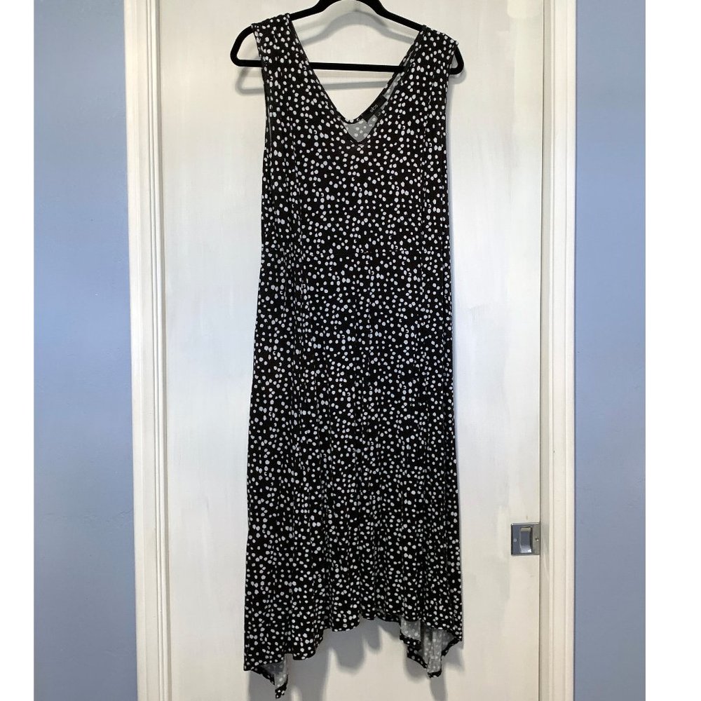 ellos Polka Dot Hankerchief Hem Dress - NWOT